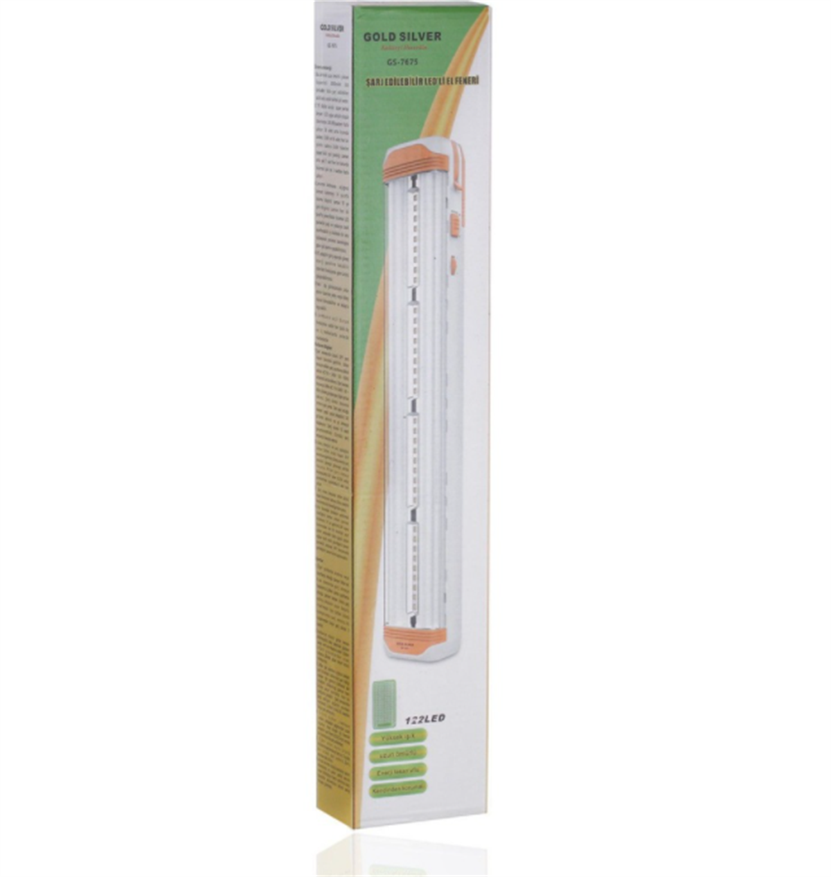 Goldsılver Şarjlı Led Işıldak 122 Led Gs-7675