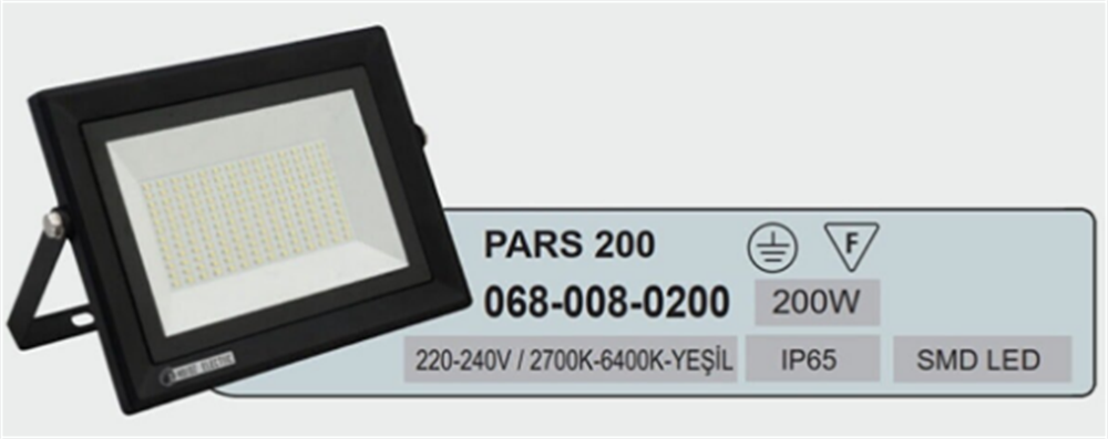 Horoz Led Projektör 200W Beyaz Pars-200Led Projektörler