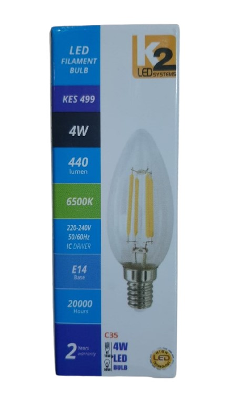 K2 Led Flamanlı Ampul E13 4WLed Ampuller