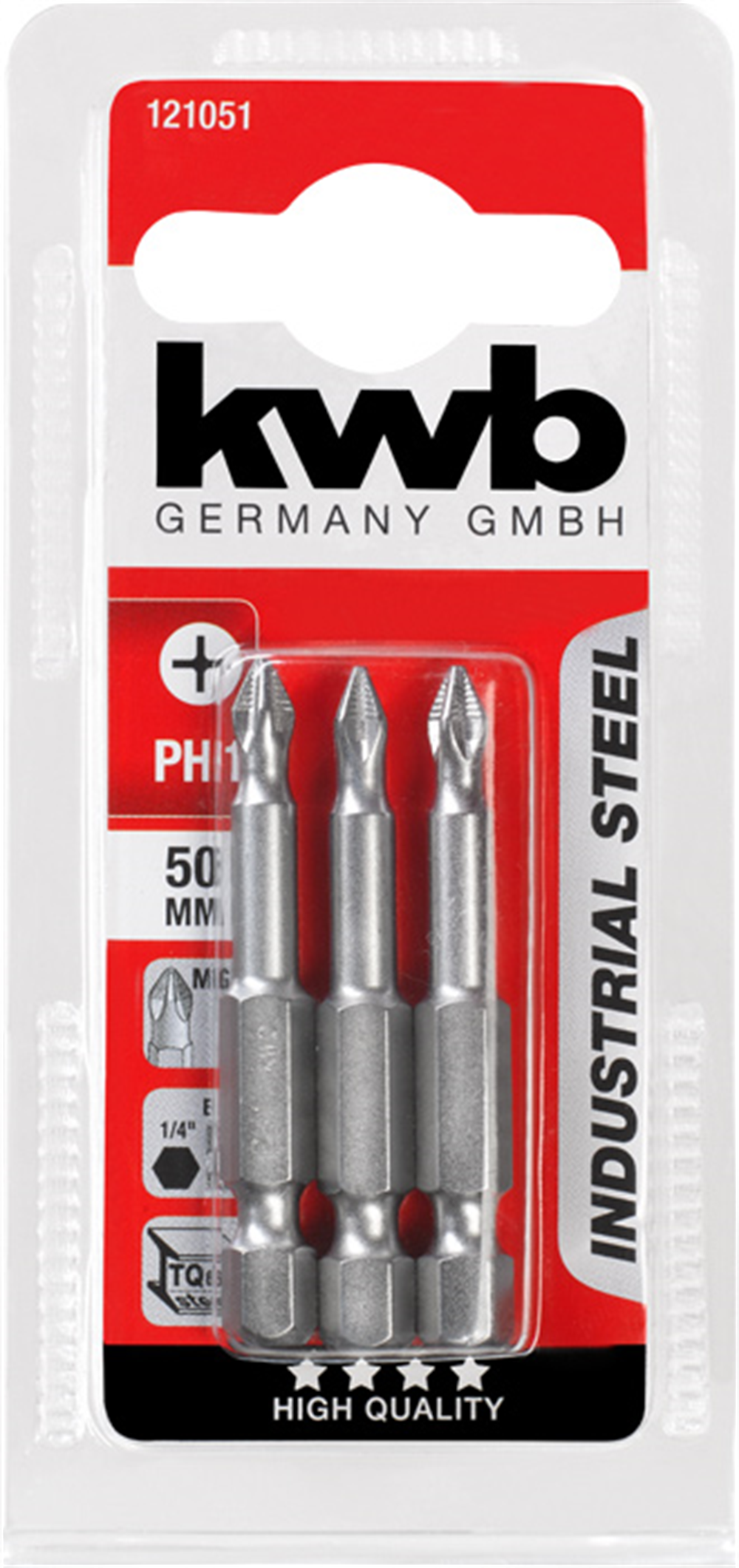 Kwb Bits Uç Set 3 Parça Ph2 X 50 Mm 121052Matkap Uçları