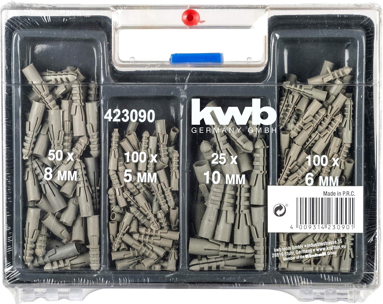 Kwb Matkap Ucu Ve Dübel Seti 300 Parça Plastik Çantalı 423090Dübeller