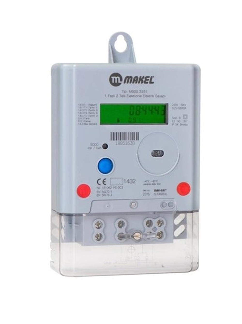 Makel Monofaze Elektronik Elektrik Sayacı 100AElektrik & Tesisat Malzemeleri