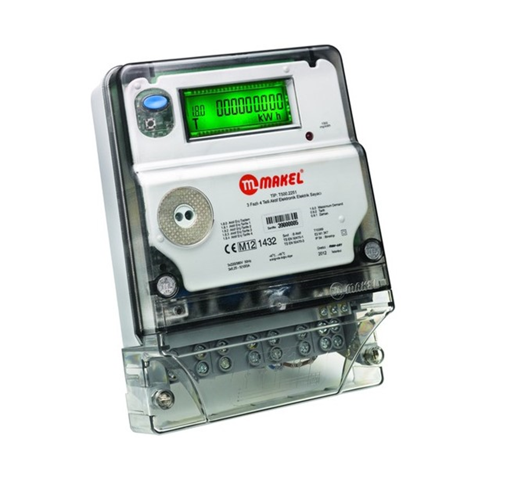 Makel Trifaze Elektronik Elektrik SayacıElektrik Sayaçları