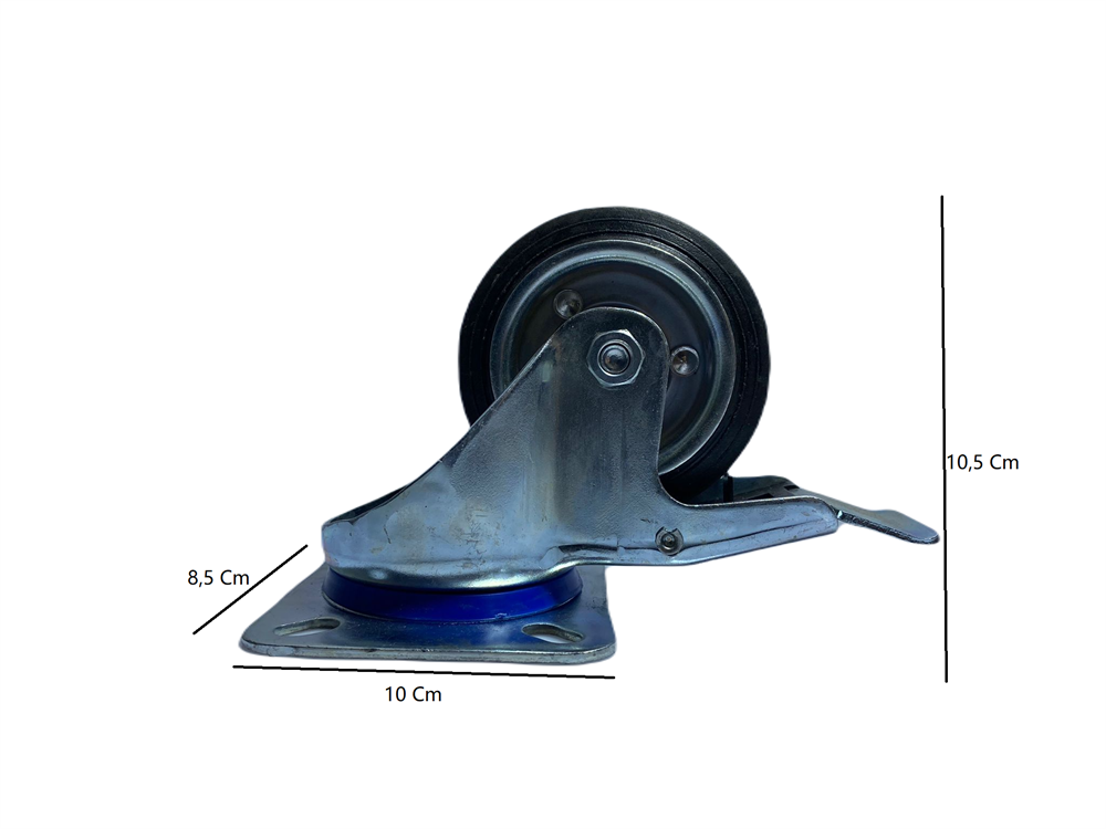 Mertsan Servis Tekeri Döner Frenli 80x30 Mm	Ağır Hizmet Tekerleri