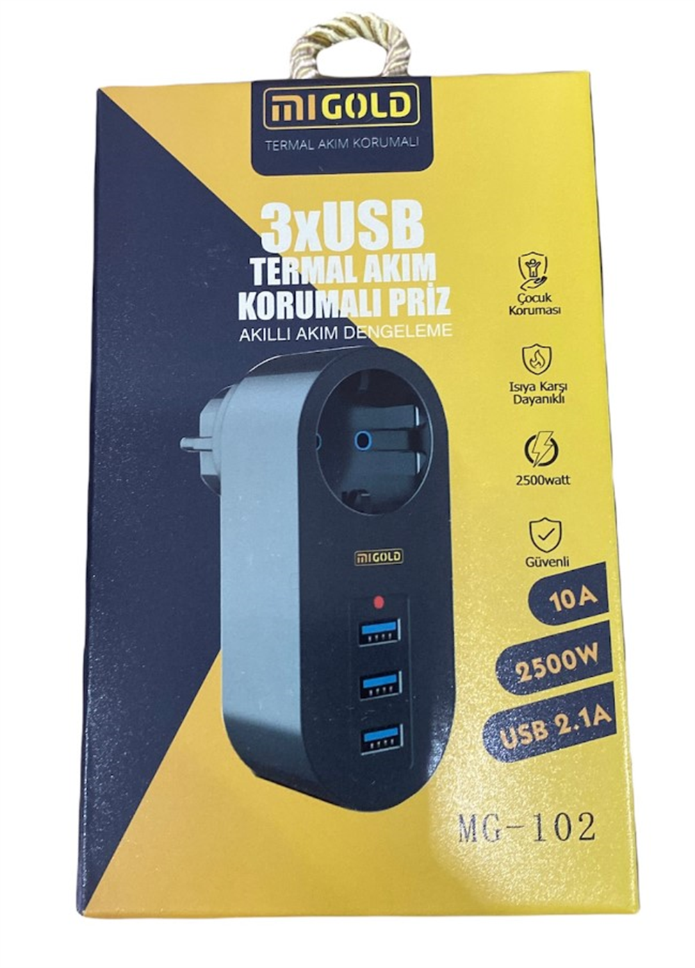 Mıgold Termal Akım Korumalı Priz Tekli MG-102Priz & Anahtar Çeşitleri