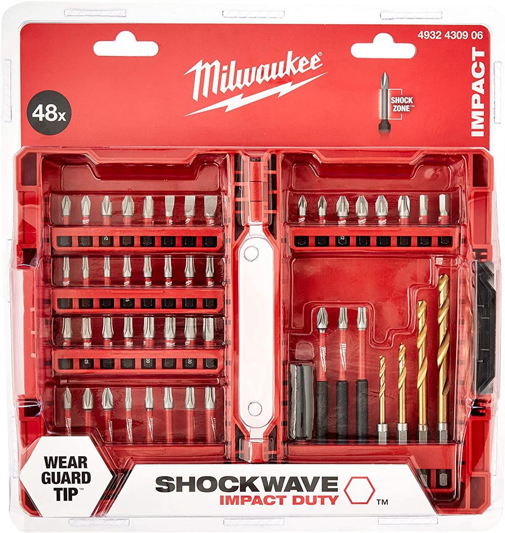 Milwaukee 48 Parça Shockwave Impact Duty Vidalama Bits Uç Seti 4932430906Matkap Uçları