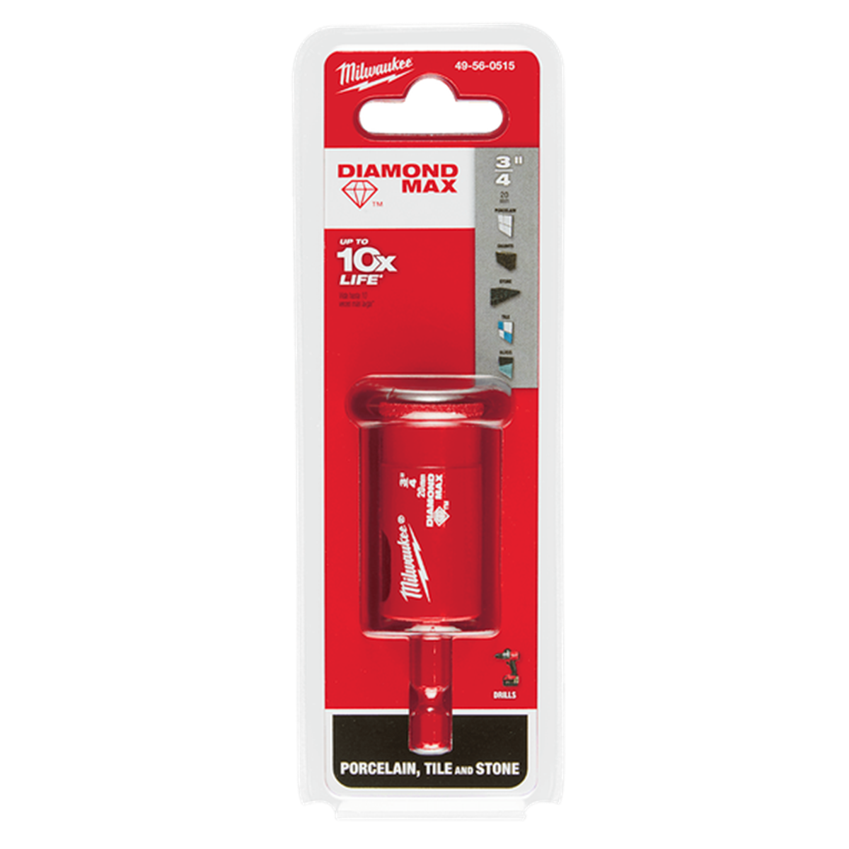 Milwaukee Diamond Plus Elmas Matkap Ucu Panç 20 mm 3/4 49560515