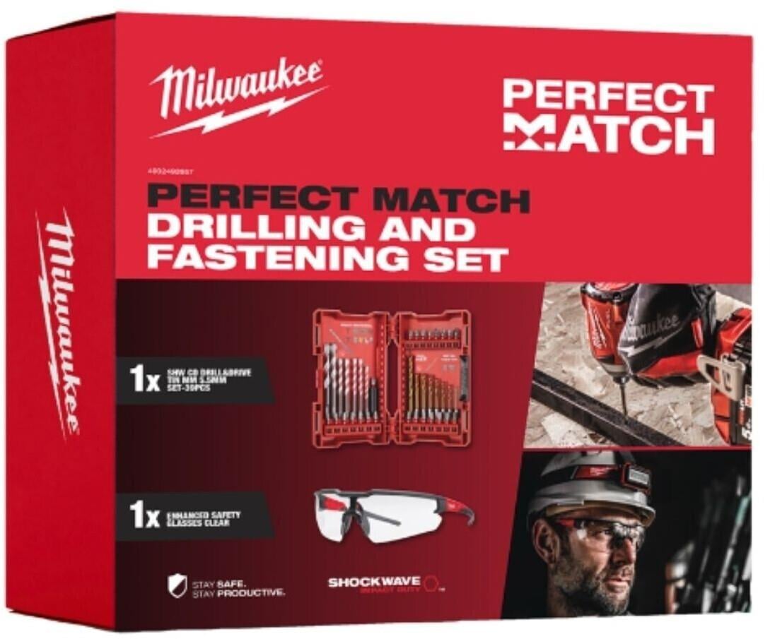 Milwaukee Perfect Match Shockwave Set Gözlük Hediyeli 4932492657Matkap Uçları