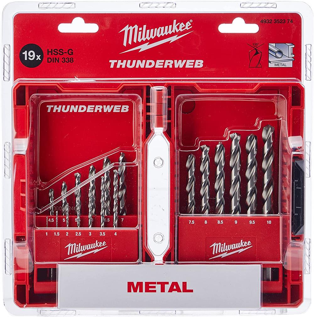 Milwaukee Thunderweb DIN338 Matkap Ucu Seti 19 Parça 4932352374Matkap Uçları