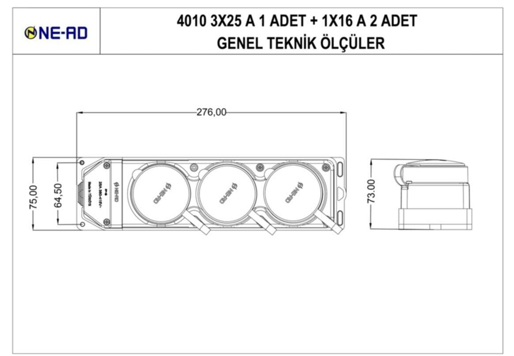 Ne-Ad 1 Tri+2 Mono Kauçuk Grup PrizPriz & Anahtar Çeşitleri