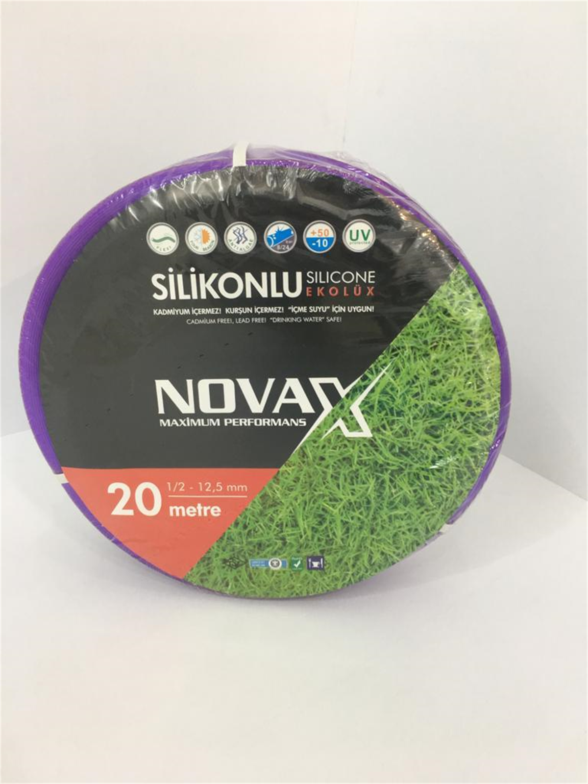 NOVAX Silikonlu Bahçe Hortumu Ekolüx 20 Metre - 1/2 ''