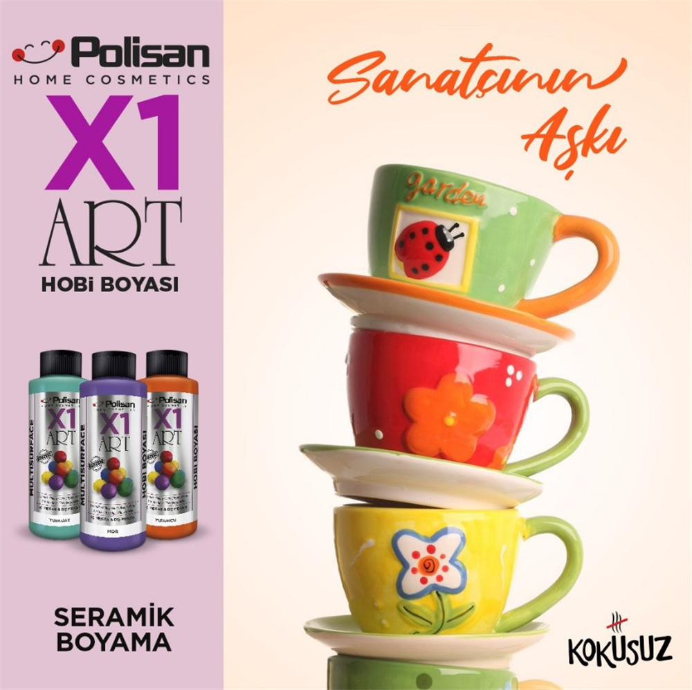 Polisan X1 Art Multısurface Hobi Boyası 120 MLHobi Boyaları