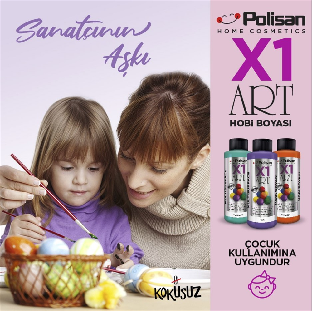 Polisan X1 Art Multısurface Hobi Boyası 120 MLHobi Boyaları
