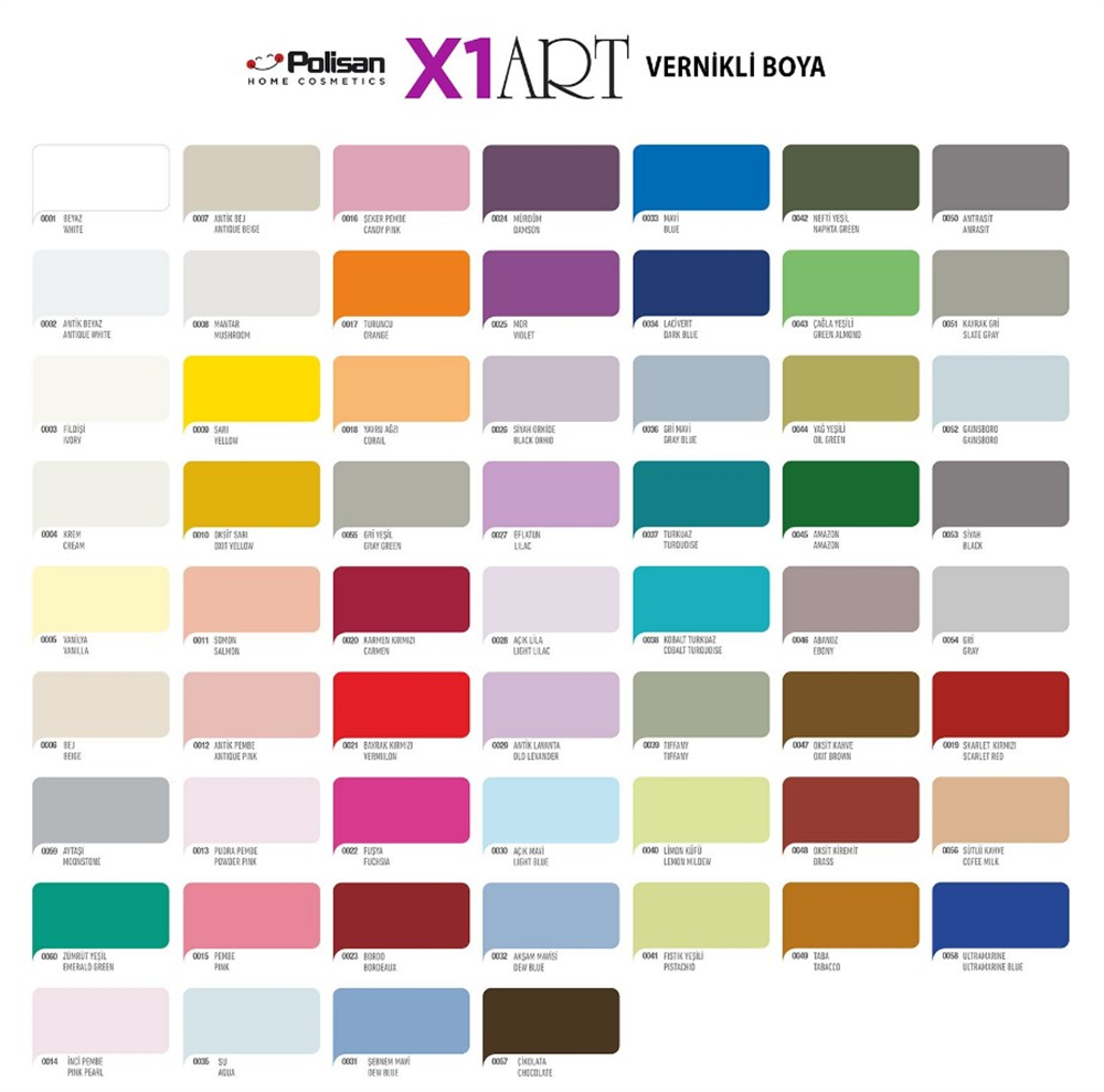 Polisan X1 Art Vernikli Hobi Boyası 120 MLHobi Boyaları