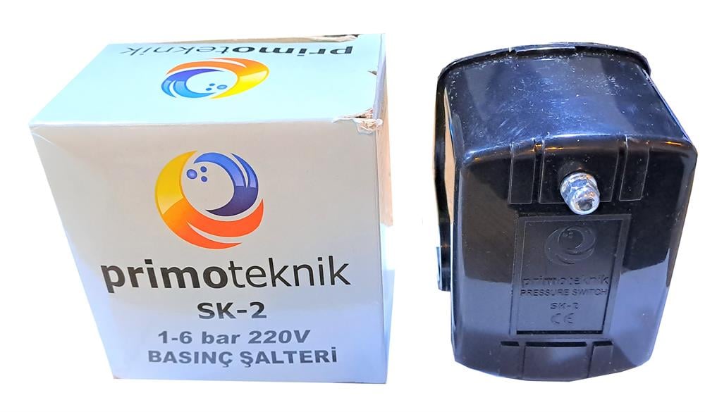 Primoteknik Hidrofor Basınç Şalter 1-6 Bar 220V SK-2Sigortalar