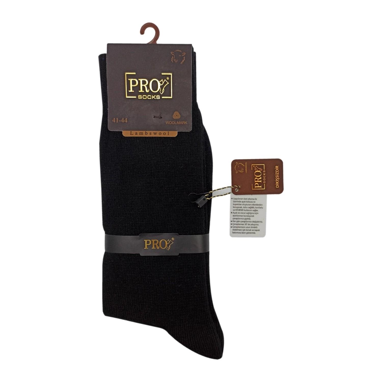 Pro Socks Çorap Uludağ Lambswool Kışlık Erkek Siyah 41-44Çoraplar