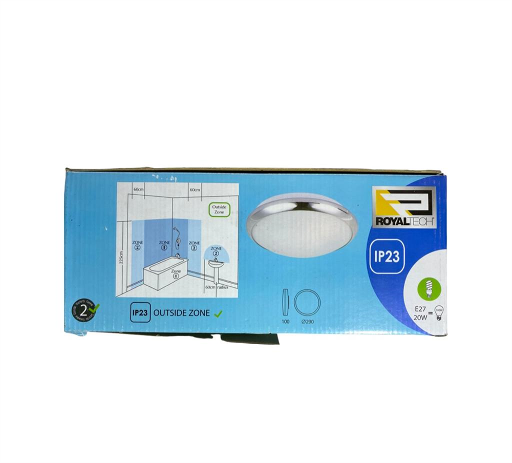 Royaltech Duylu Cam Glop 2 E27 Talya 5602   Led Panel Armatürler