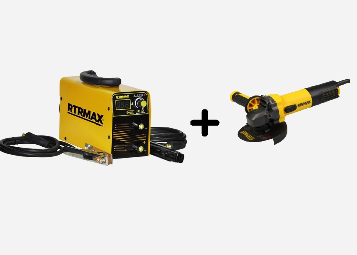 Rtrmax RTM515 165İ Kaynak Makinesi + Rtrmax RTM102 Avuç Taşlama Makinası Kampanyalı Ürünler