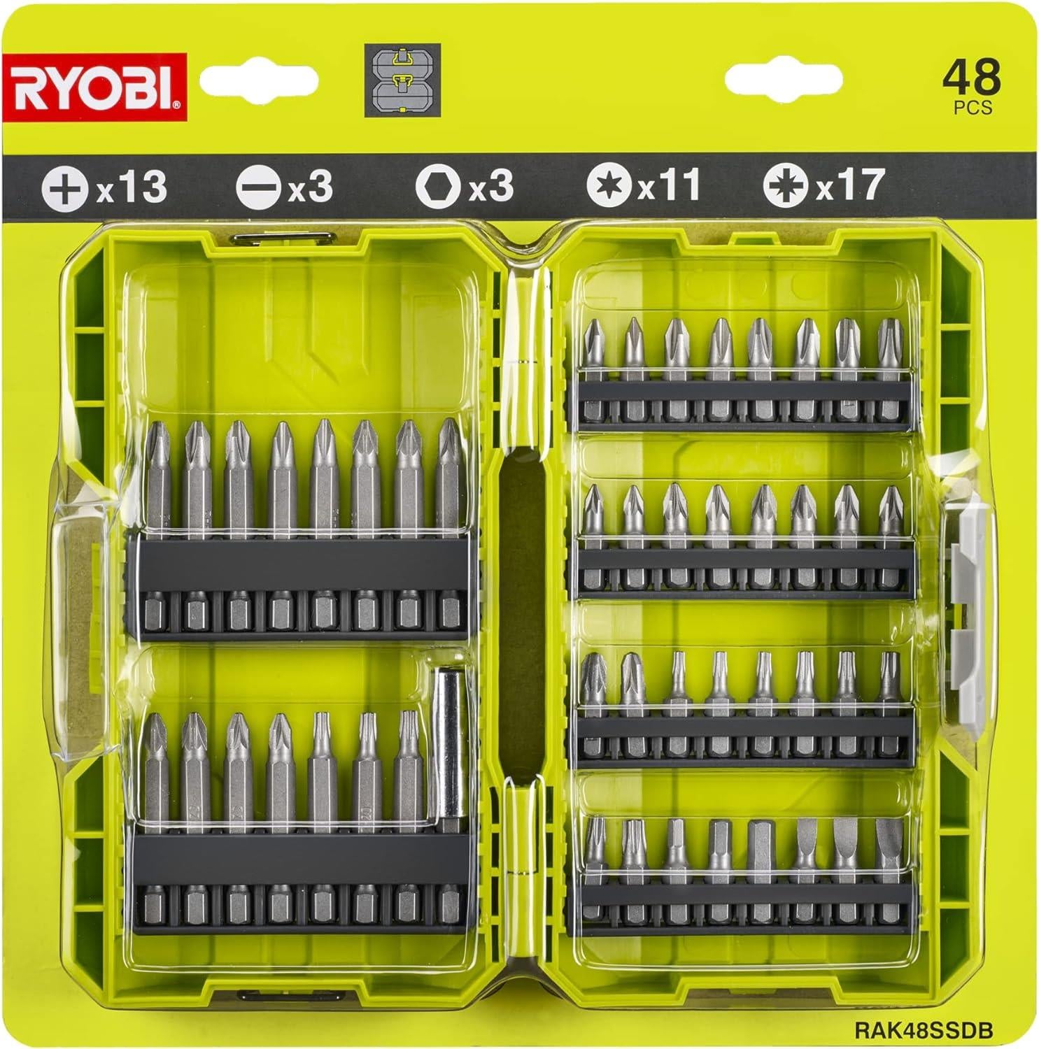Ryobı RAK48SSD Vidalama Seti 48 Parça 5132003301Vidalama Uçları