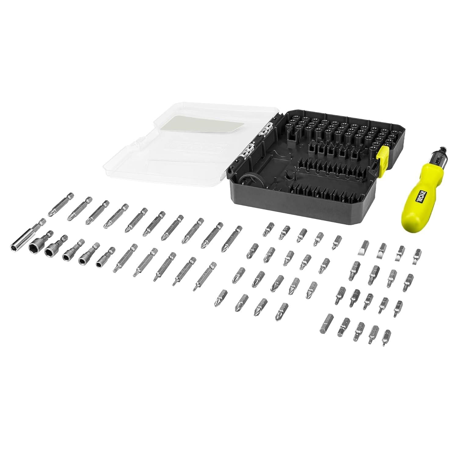 Ryobı RAK59SD 59 Parça Cırcırlı Tornavida Ve Vidalama Uç Seti 5132002251Vidalama Uçları