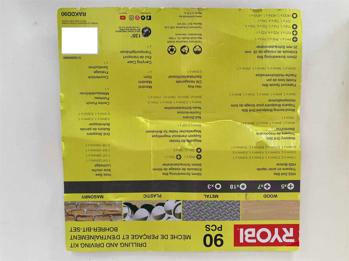 Ryobi RAKDD90 Set Vidalama/Delme Uçları 5132004665