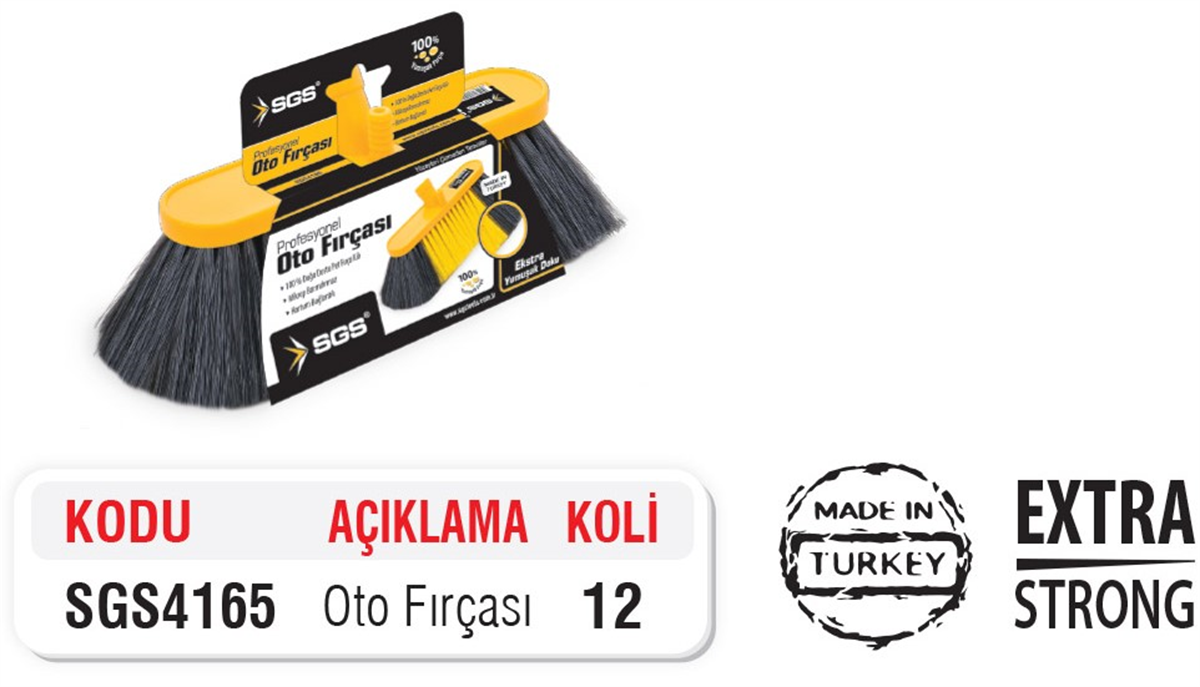 SGS Profesyonel Oto Fırçası SGS4165Fırçalar ve Yersiller