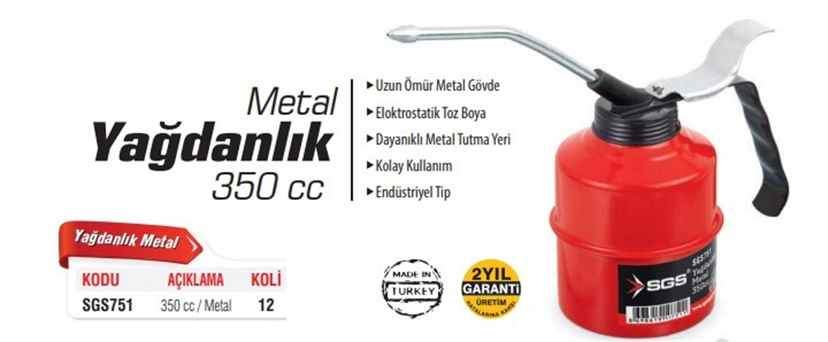 SGS Yağdanlık 350 Cc Metal Uç SGS751Hırdavat Ürünleri