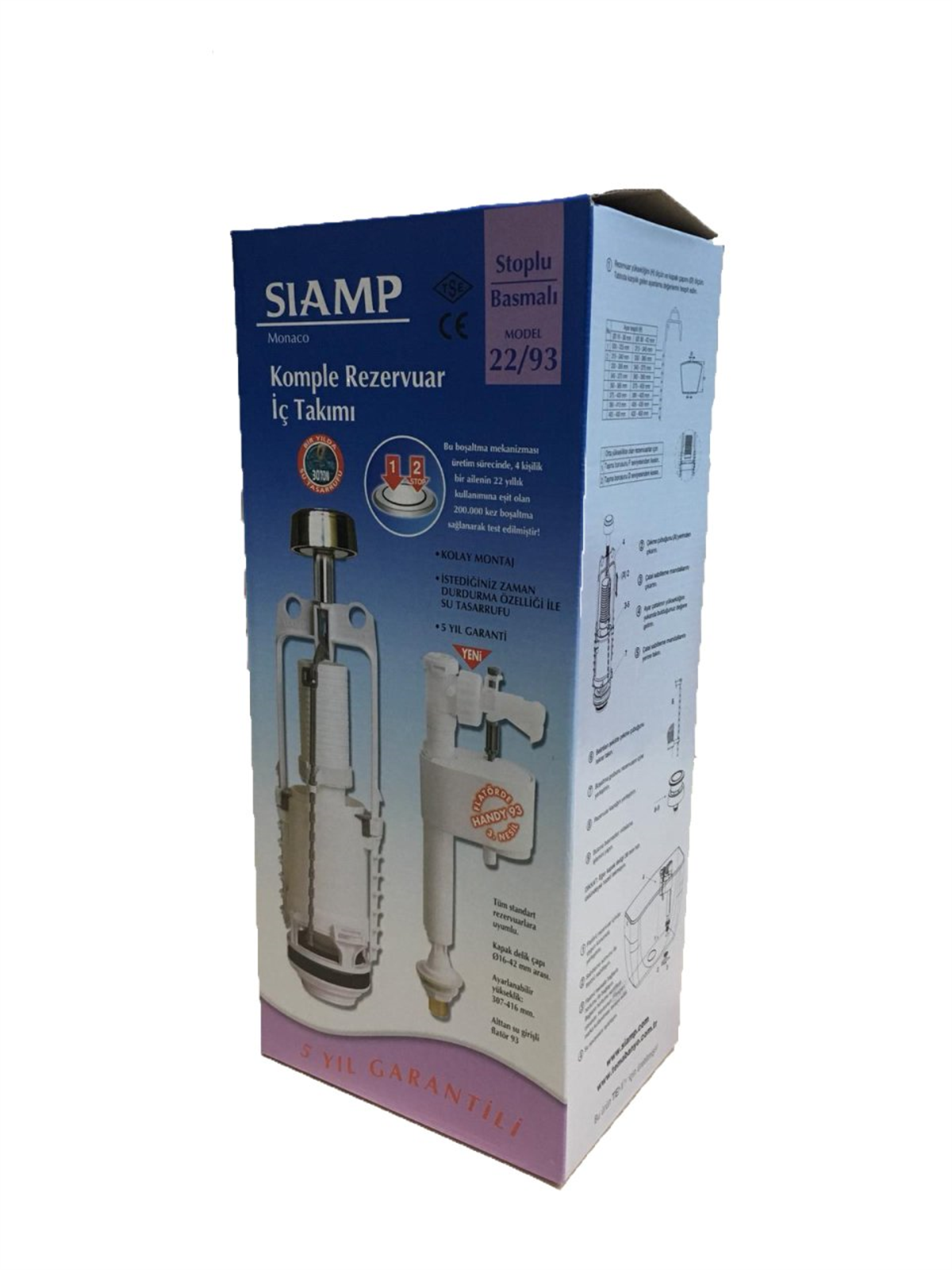 Siamp Komple Rezervuar İç Takımı Stoplu Basmalı