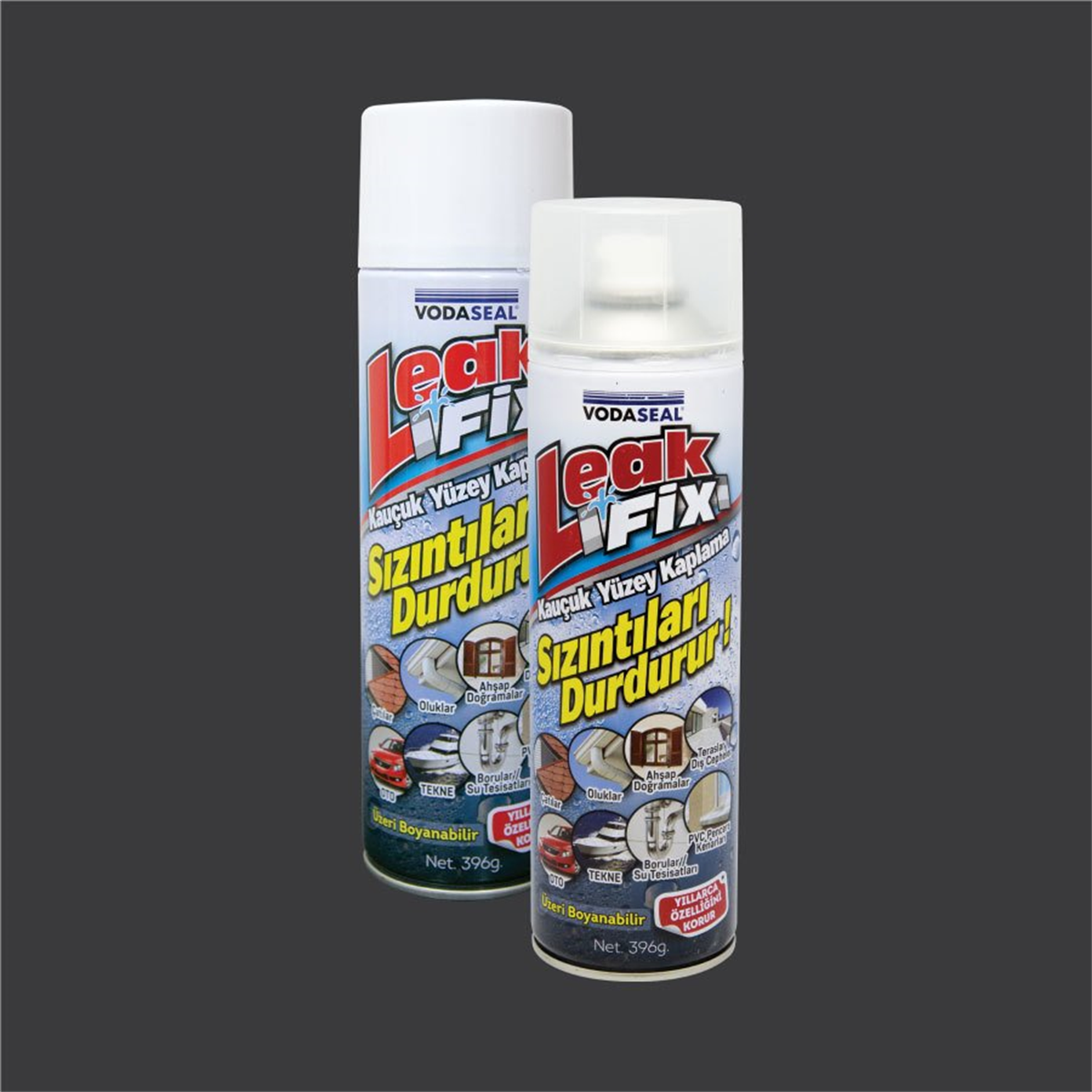 VODASEAL Leak Fix Kauçuk İzolasyon Spreyi Şeffaf 396gr