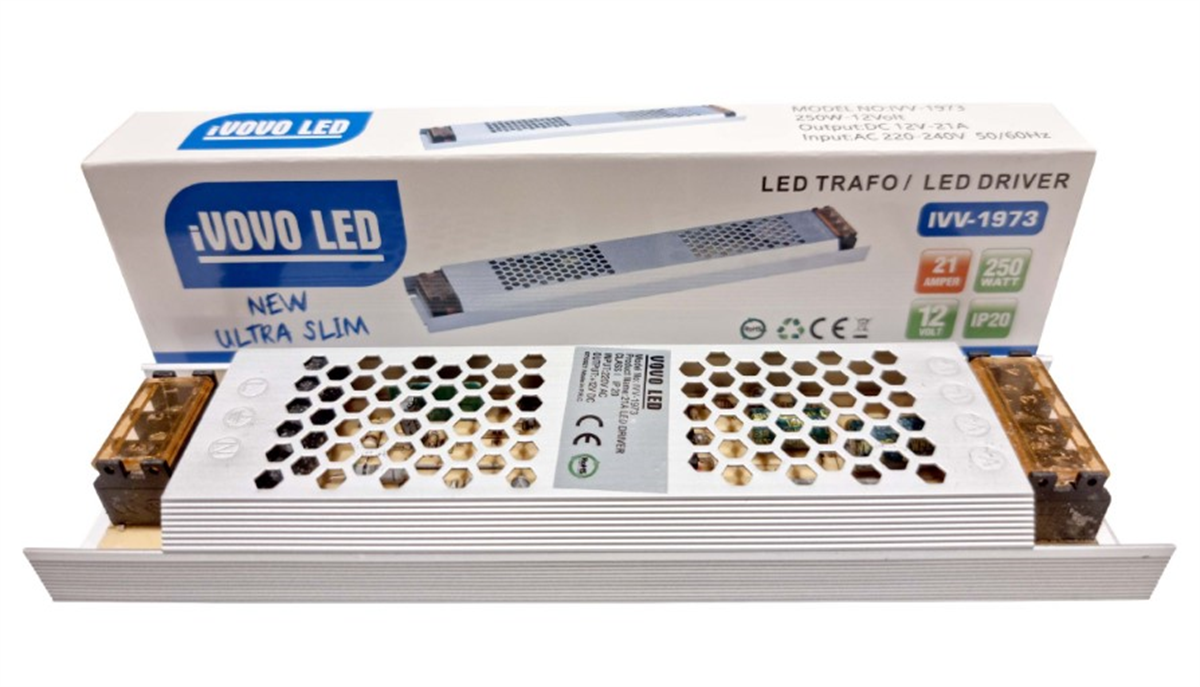 Vovo Led Led Trafo İnce 12V 21ALed Trafolar