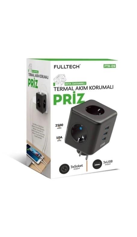 Wınnboss Akım Korumalı Priz 3 Usb 3 Priz FTR-09Priz & Anahtar Çeşitleri