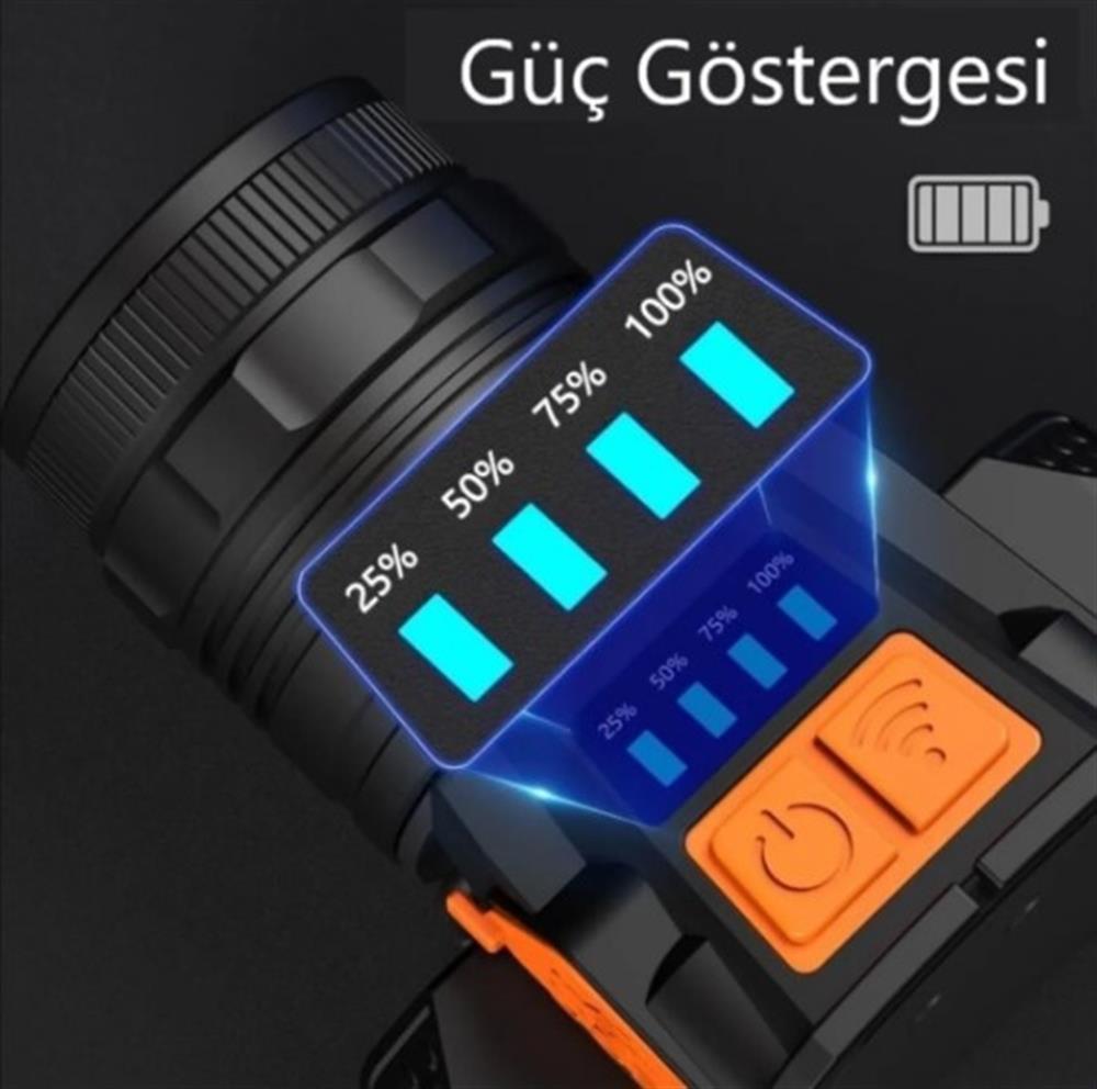 YCL 10 W 3 Modlu Şarjlı Powerbank Özellikli Kafa Lambası - YIS-205Kafa Fenerleri
