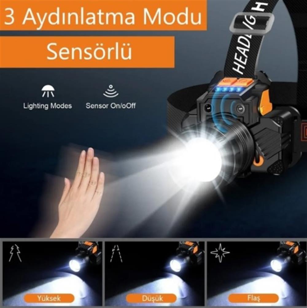 YCL 10 W 3 Modlu Şarjlı Powerbank Özellikli Kafa Lambası - YIS-205Kafa Fenerleri