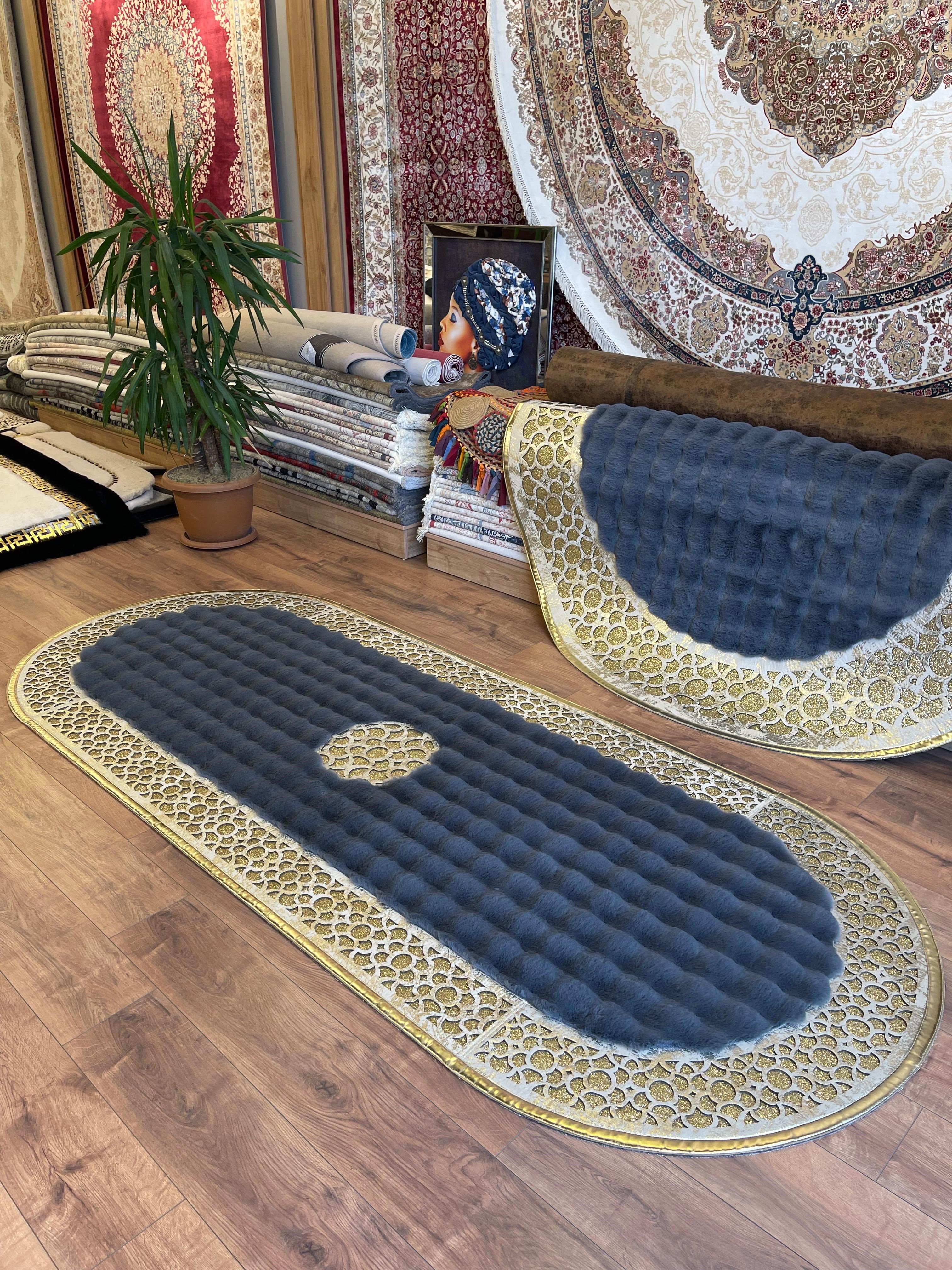 DELÜX BABIL ANTRASİT-GOLD PTK OVAL CAM