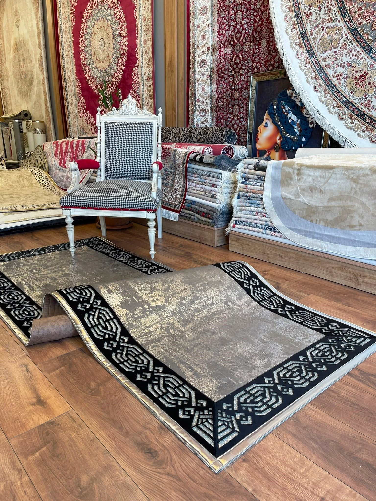 GLORYA SARAY GÜMÜŞ SİYAH CAM 