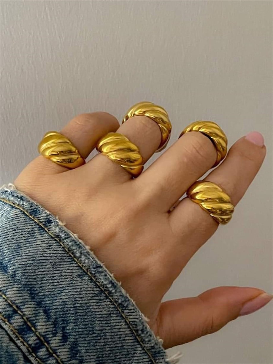 	Çelik Vintage Numaralı Yüzük (18 Numara)