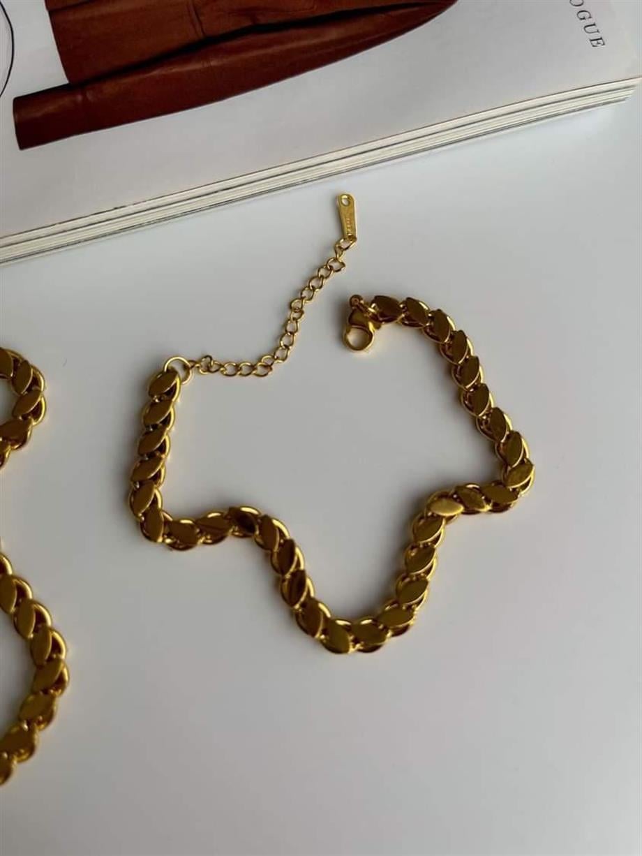 Çelik Arpa Zincir Bileklik (23 Cm)