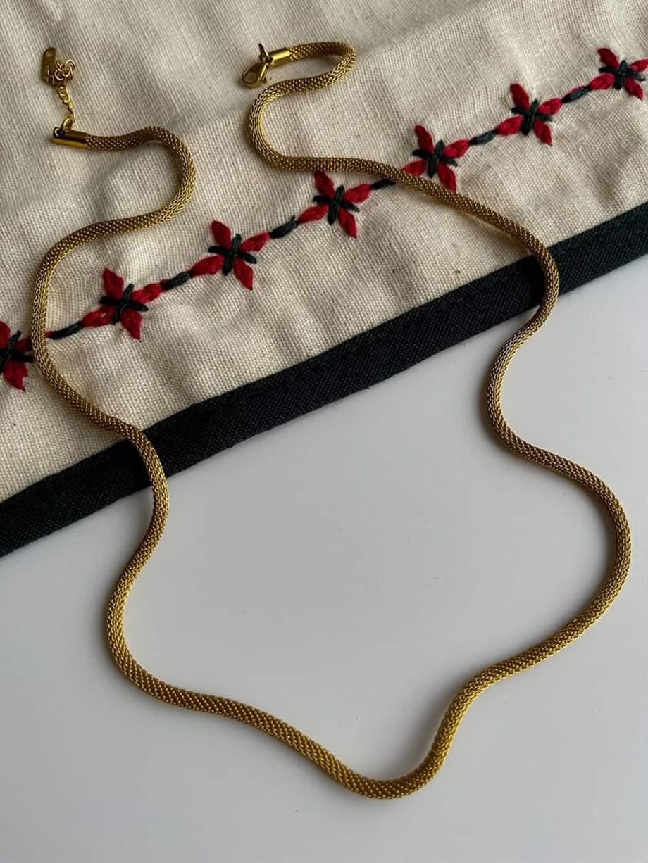 Çelik Basic Uzun Örgü Kolye (62 Cm)