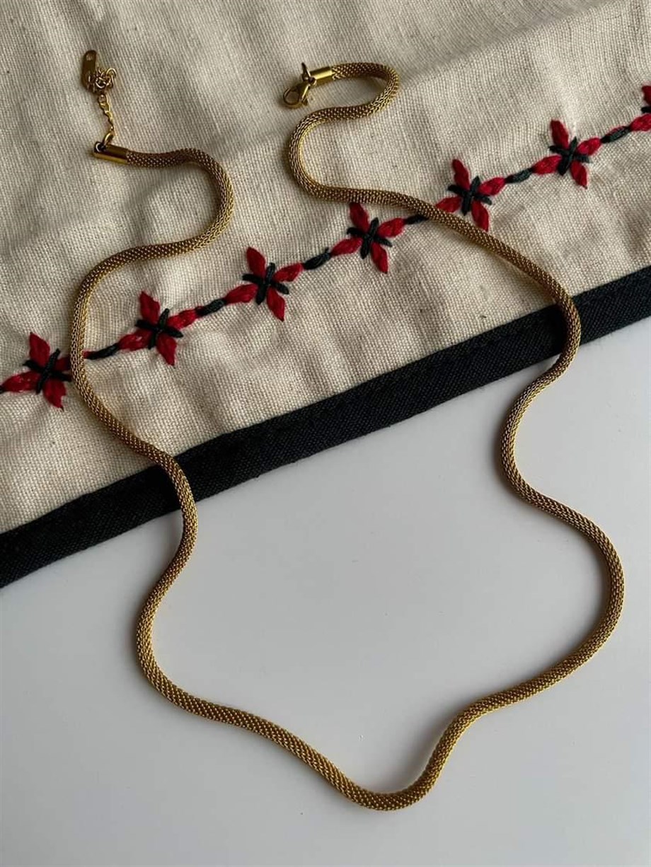Çelik Basic Uzun Örgü Kolye (62 Cm)