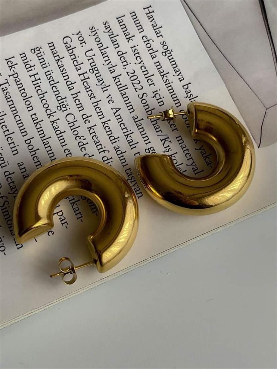 Çelik Bodur Steel Küpe (3 Cm)