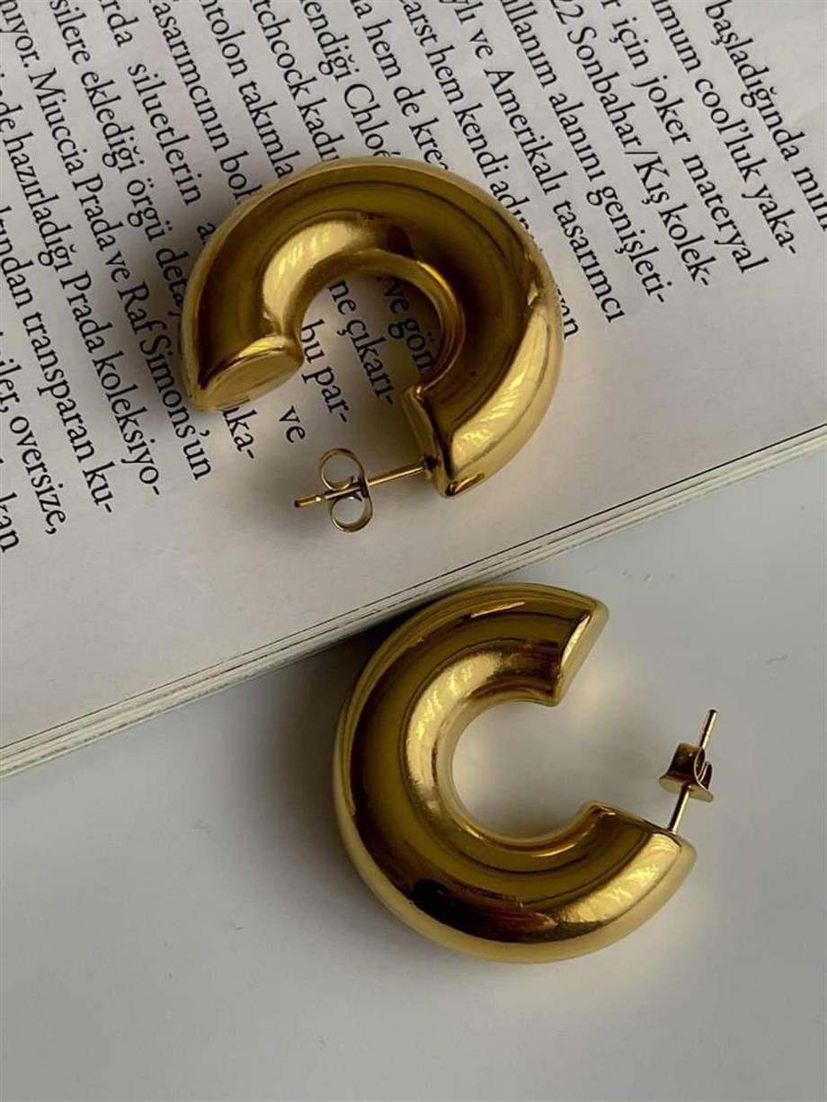 Çelik Bodur Steel Küpe (3 Cm)