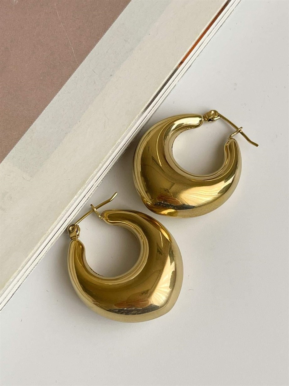 Çelik Bombeli Küpe (3 Cm)