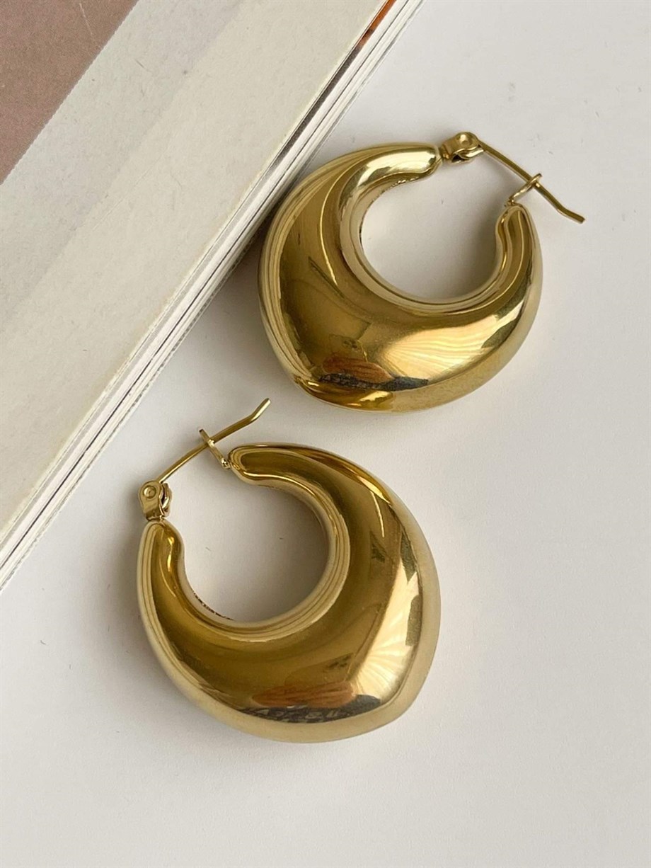 Çelik Bombeli Küpe (3 Cm)