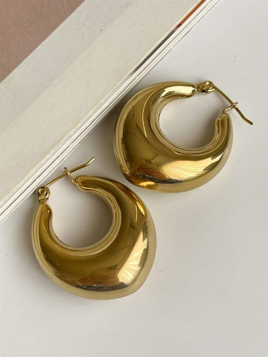 Çelik Bombeli Küpe (3 Cm)