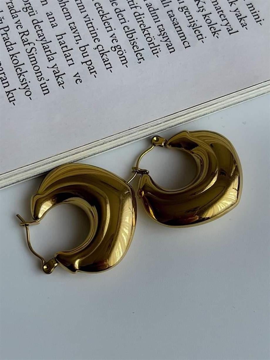 Çelik Bombeli Steel Küpe (2.5 Cm)