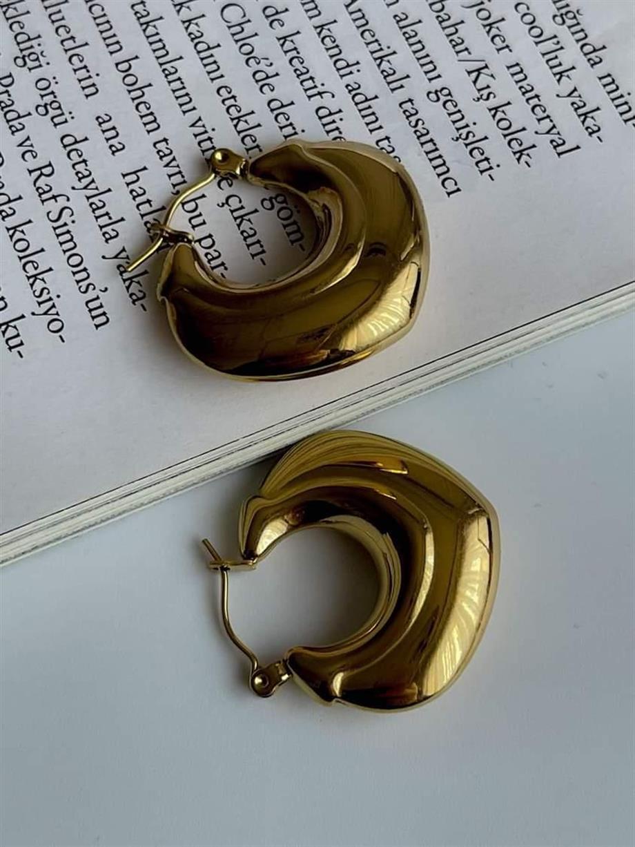 Çelik Bombeli Steel Küpe (2.5 Cm)