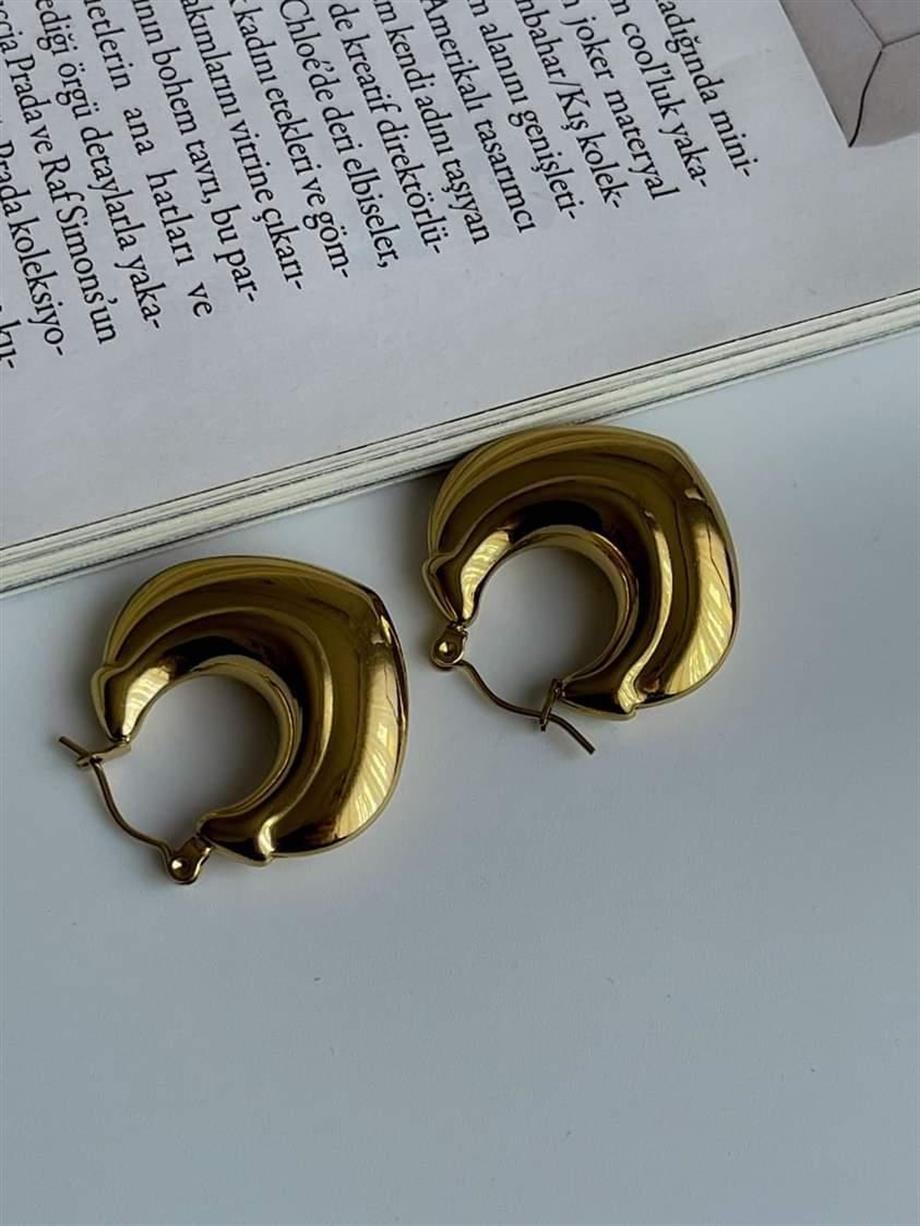 Çelik Bombeli Steel Küpe (2.5 Cm)