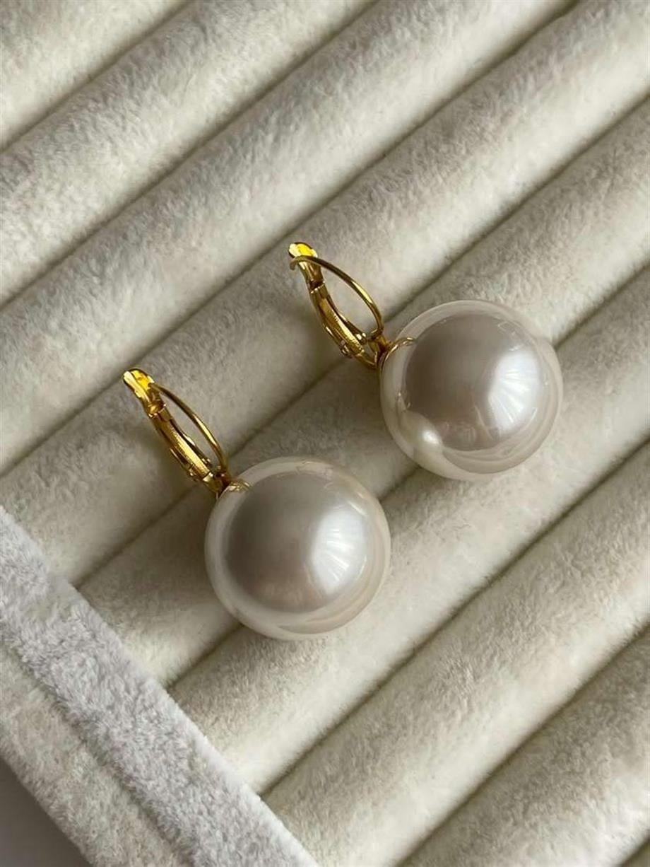 Çelik Büyük İncili Küpe (3 Cm)