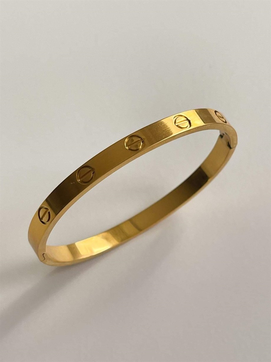 Çelik Cartier Marka Model Kelepçe Bileklik (6.5 Cm)