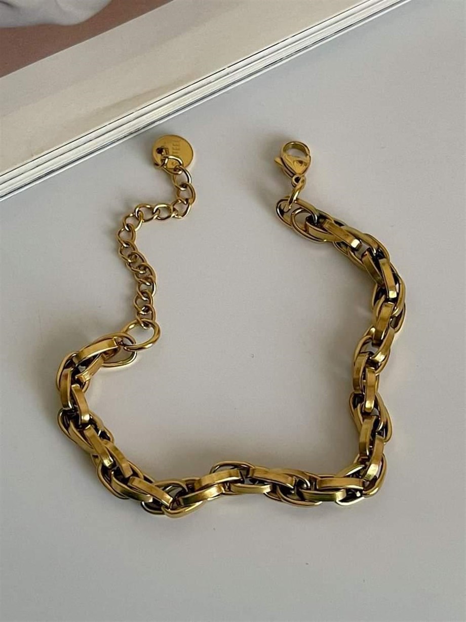 Çelik Geçmeli Bileklik (23 Cm)
